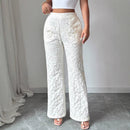 Women's Fashion Mid-waist Casual Floral Pants