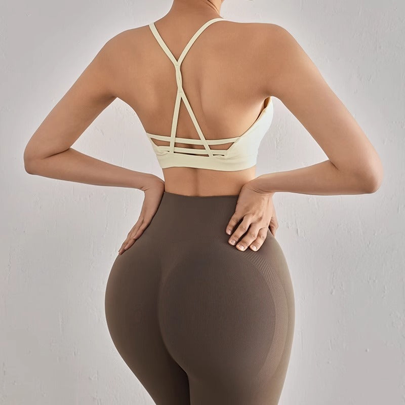 Women's Fashion Cross Beauty Back Yoga Bra