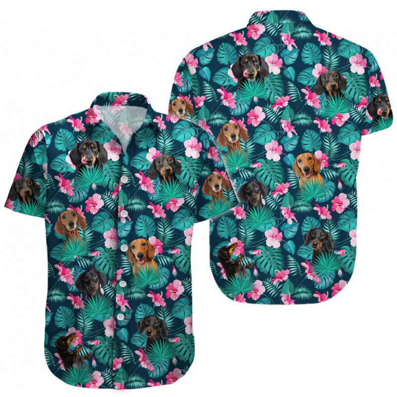 3D Digital Print Shirt Vacation Style Loose Casual Shirt