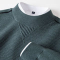 Men's Wavy Patterned Jacket Stand Collar Fashion Sweater