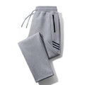 Men's Versatile Straight-leg Casual Cropped Pants Loose With Cuffed Hem