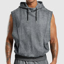 Men's Fashion Distressed All-over Printed Floral Sleeveless Hooded Top