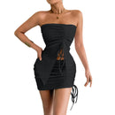 Strapless Sexy Bodycon Hot Girl Dress