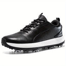 Men's Non-slip Spiked Golf Shoes, Professional Lace Up Sports Sneakers For Golf Training