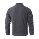 Men's Casual Pullover Jacquard Fleece Stand-up Collar Sweatshirt