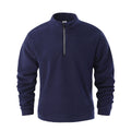 Men's Casual Pullover Jacquard Fleece Stand-up Collar Sweatshirt