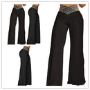 Women's Hollow-out Waistband Flared Pants High Waist Commuting Casual