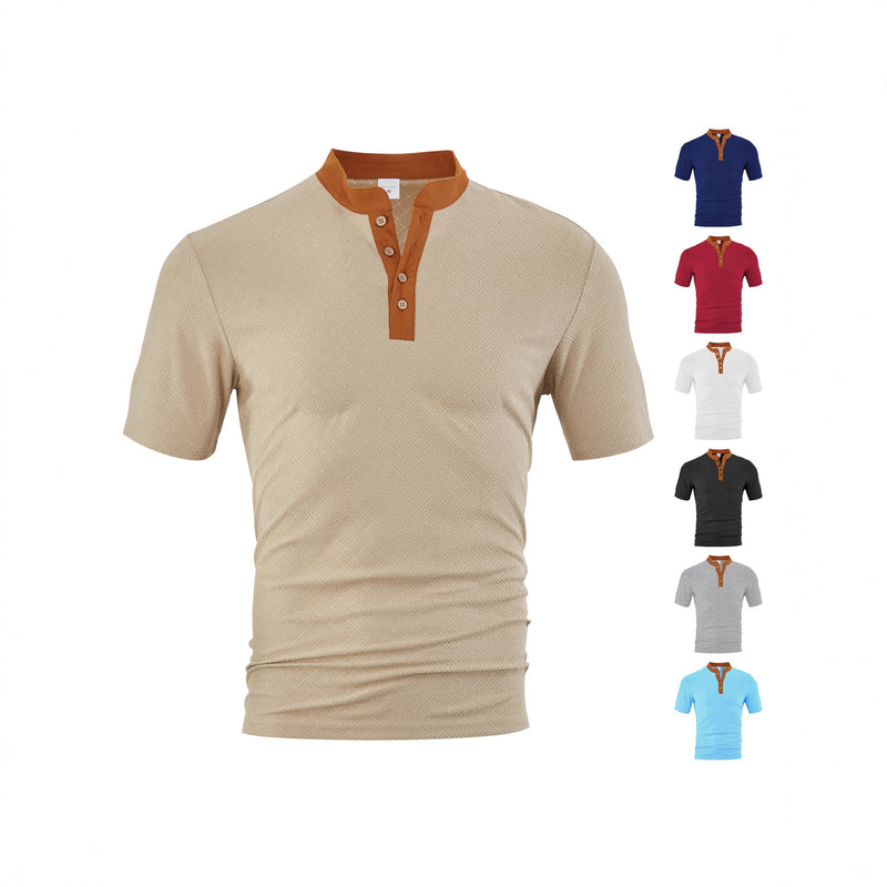 Casual Loose Breathable Button-up Men's Short Sleeves