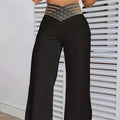 Women's Hollow-out Waistband Flared Pants High Waist Commuting Casual