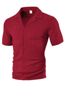 Loose Casual Breathable Lapel Men's Short Sleeve