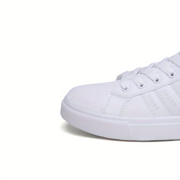 [1 Pair Men'S Fashion Skateboard Sneakers] 1 Pair Men'S Fashion Striped Casual Skateboard Sneakers, Round Toe Lace-Up Outdoor Shoes, Faux Upper with Liner and Rubber Sole, All-Season Comfort