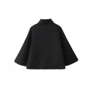 A-line Umbrella Cape Versatile Casual Wool Coat