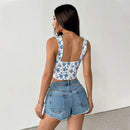 Women's Fashion Sexy Floral Sweet Sleeveless Vest