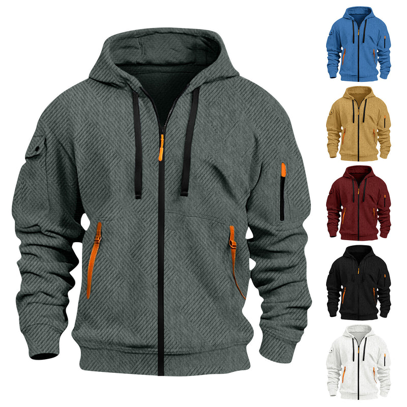 Outerwear Pocket Decorated Sporty Casual Hoodie For Men