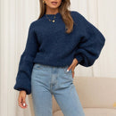Solid Color Women's Loose Casual Sweater