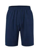 Loose Large Horizontal Stripe Jacquard Fabric Men's Casual Shorts