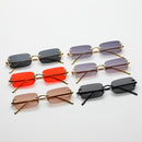 Retro Square Sunglasses Fashion Frameless Trendy Sunglasses