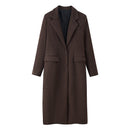 Women's Casual Solid Color Woolen Coat Jacket