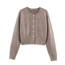 Fashion Temperament Women's Clothing Wholesale Button Knitted Coat