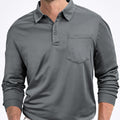 Men's Casual Loose Solid Color Long Sleeve Shirt