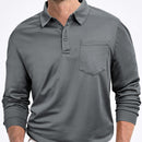 Men's Casual Loose Solid Color Long Sleeve Shirt