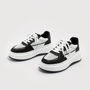 Women's Breathable Mesh Sneakers, Solid Lace Up Platform Skate Shoes, Thick Soled Platform Casual Sneakers