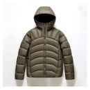 2025 New Unisex Hooded Down Jacket Couple Style Ribbed