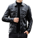 Men's Turn-Down Collar Casual Long Sleeve Jacket Coat