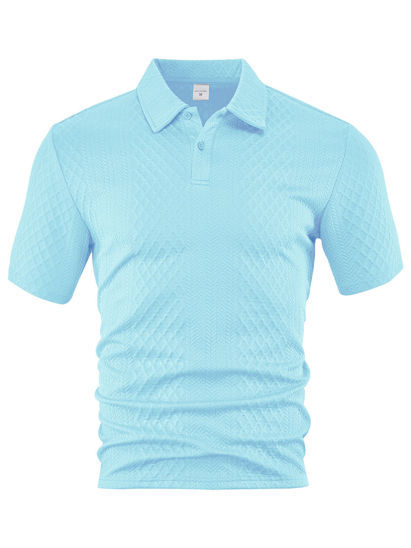 Loose Breathable Casual Solid Color Lapel Short Sleeve