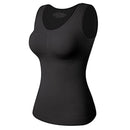 Women's Solid Color Wire-free Seamless Tummy Control Sports Bra With Padding
