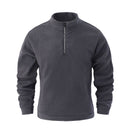 Men's Casual Pullover Jacquard Fleece Stand-up Collar Sweatshirt