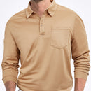 Men's Casual Loose Solid Color Long Sleeve Shirt