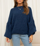 Solid Color Women's Loose Casual Sweater