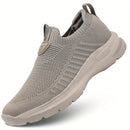 Men's Stylish Slip On Comfy Running Shoes: Breathable & Durable Non-Slip Shock Absorption Sneakers For Jogging, Walking & Hiking!