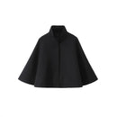 A-line Umbrella Cape Versatile Casual Wool Coat