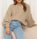 Solid Color Women's Loose Casual Sweater