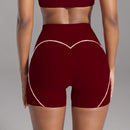 Women's Simple Nude Feel Beauty Back Exercise Contrast Color Bra Yoga Pants