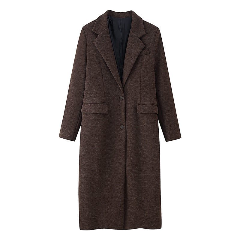 Women's Casual Solid Color Woolen Coat Jacket