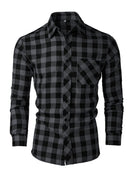 Fashion Casual Printed Slim-fit Lapel Shirt
