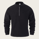 Men's Casual Pullover Jacquard Fleece Stand-up Collar Sweatshirt
