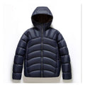 2025 New Unisex Hooded Down Jacket Couple Style Ribbed