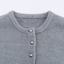 European And American Style Fashionable Spherical Button Knitted Coat