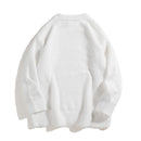 Autumn Solid Color Faux Mink Knit Sweater