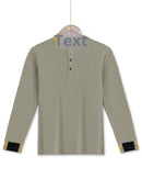 Long Sleeve Lapel Men's Solid Color Button Casual Business