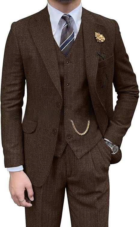 Men's Casual Fashion Three-piece Set