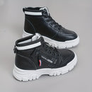 Women's Colorblock Casual Sneakers, High-top Round Toe Round Toe Thick Sole Non-slip Shoes, Versatile Comfy Shoes