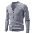 Men's Casual Knit Fashion Cable Loose V-Neck Cardigan Sweater Coat