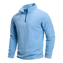 Men's Stand Collar Half-zip Long Sleeve Pullover Sweatshirt