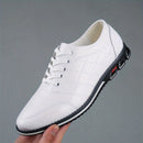 Men's Lace-up Sneakers - Casual PU Leather Walking Shoes - Comfortable And Breathable