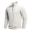 Men's Stand Collar Half-zip Long Sleeve Pullover Sweatshirt